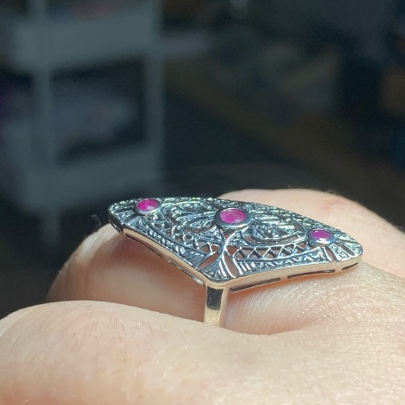 Ruby sterling ring - Picture 4 of 6